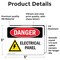 Signmission Electrical Panel Danger Sign, Vinyl Decal, 5in W x 3.5in L, 2PK OS-2PACK-DS-D-35-L-2213 - alternate 2